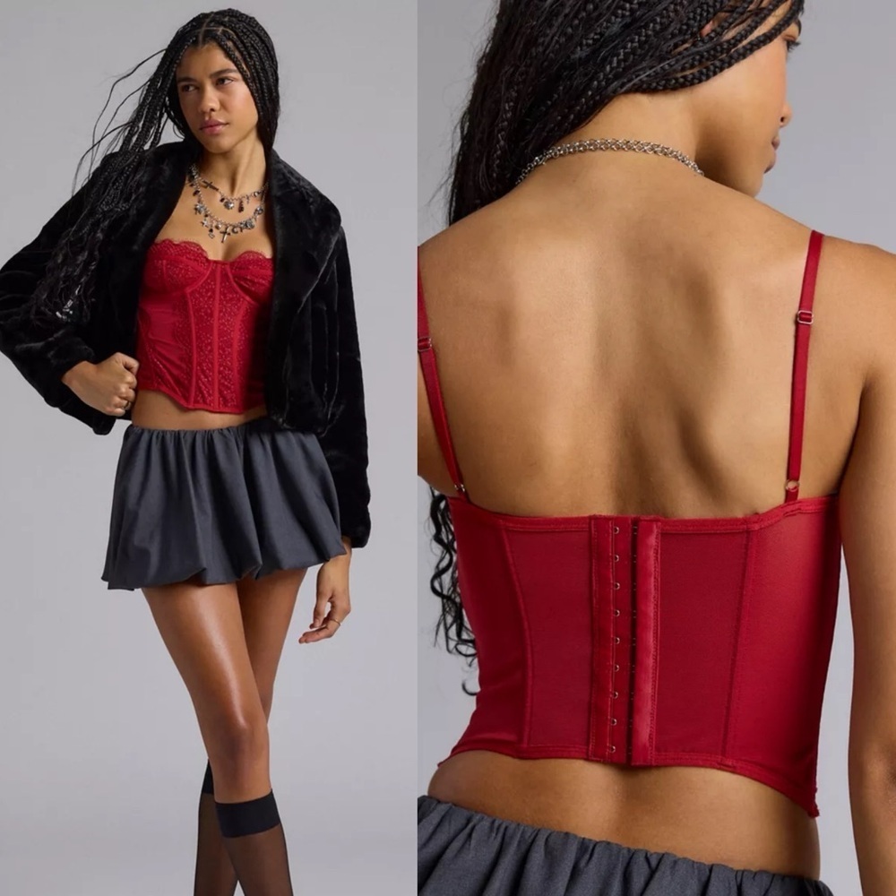Out From Under Modern Love Corset small red
